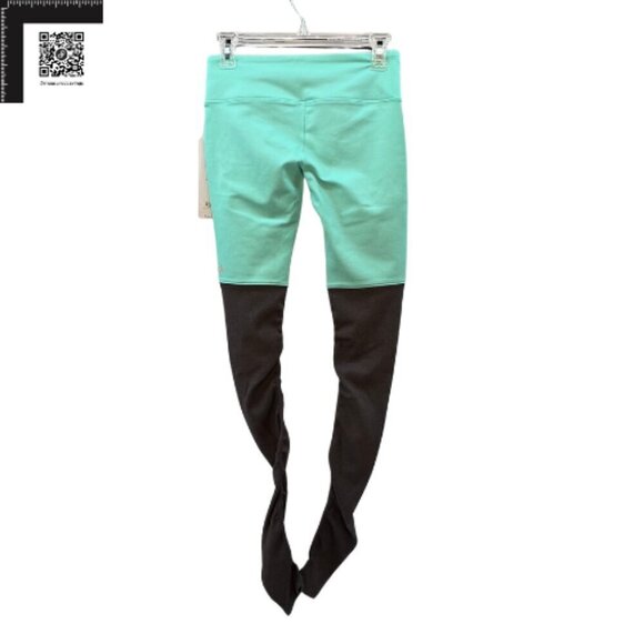 Alo -  Small NWT - Goddess Ribbed Leggings - Teal and Grey - Picture 5 of 8